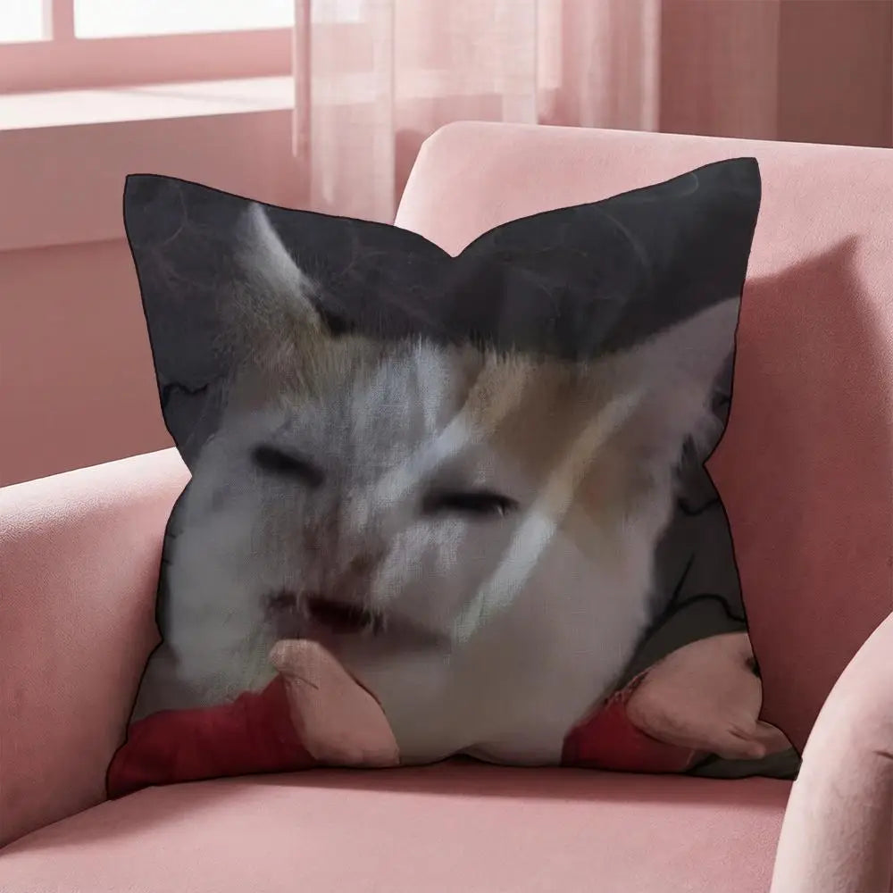 Popular Emoticons Animals Cushion Cover Multi-Scene Pillow Cover for Home & Car - Reversible, Soft & Durable for Daily Use