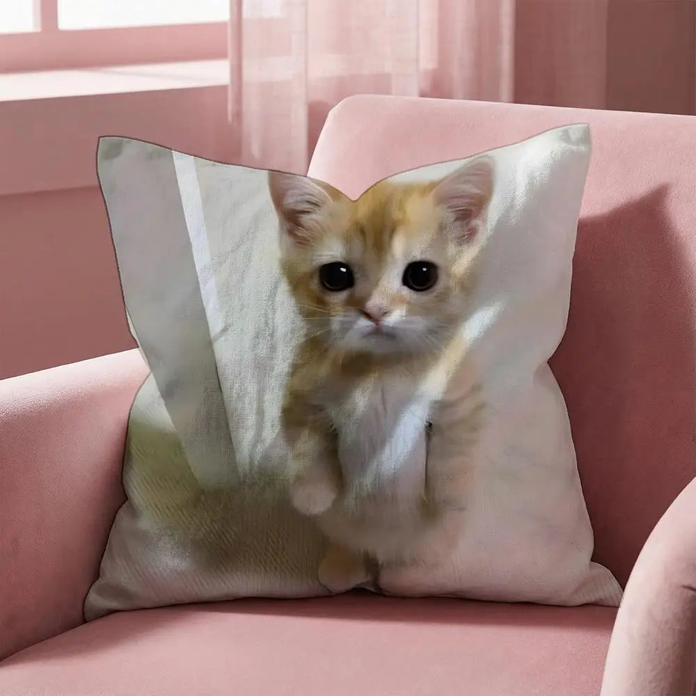 Popular Emoticons Animals Cushion Cover Multi-Scene Pillow Cover for Home & Car - Reversible, Soft & Durable for Daily Use