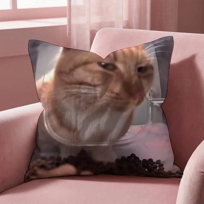 Popular Emoticons Animals Cushion Cover Multi-Scene Pillow Cover for Home & Car - Reversible, Soft & Durable for Daily Use