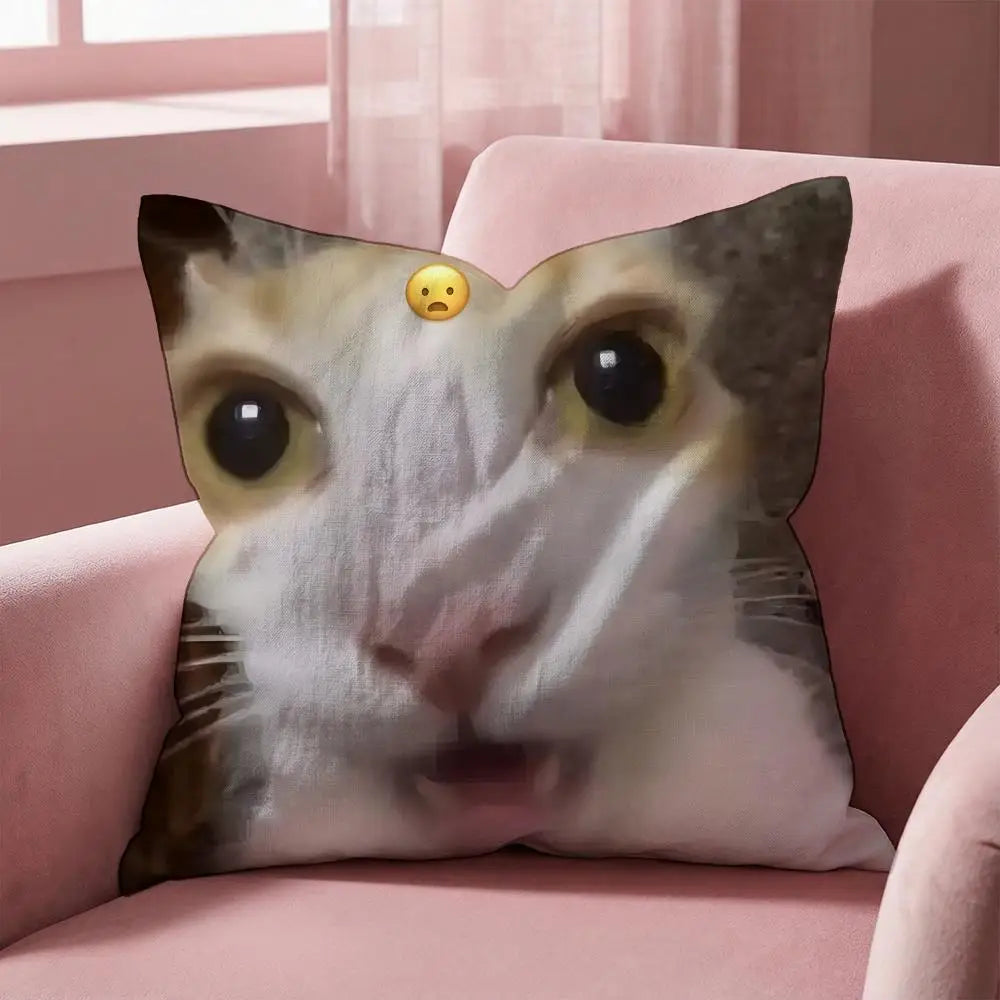 Popular Emoticons Animals Cushion Cover Multi-Scene Pillow Cover for Home & Car - Reversible, Soft & Durable for Daily Use