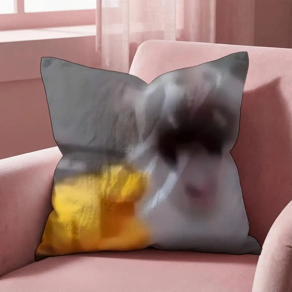 Popular Emoticons Animals Cushion Cover Multi-Scene Pillow Cover for Home & Car - Reversible, Soft & Durable for Daily Use